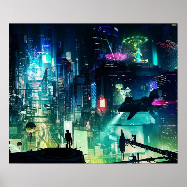 POSTER CIDADE DE CYBERPUNK (Frente)