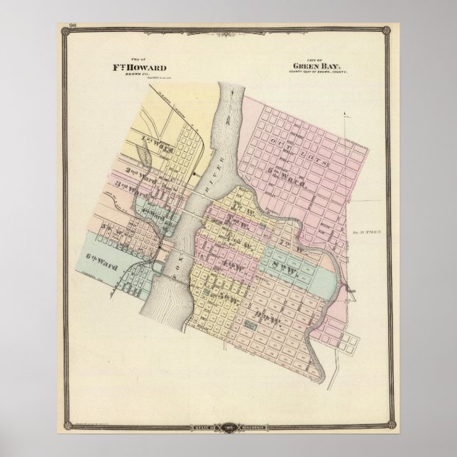 Poster Cidade de Ft Howard, Cidade da Baía Verde (Frente)
