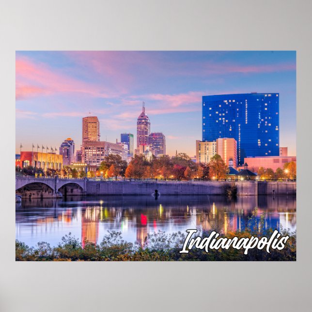 Poster Cidade de Indianapolis, Indiana (Frente)