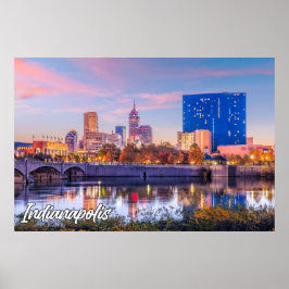 Poster Cidade de Indianapolis, Indiana, Estados Unidos