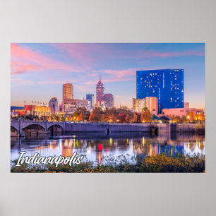 Poster Cidade de Indianapolis, Indiana, Estados Unidos
