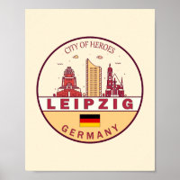 Cidade de Leipzig, Alemanha, Skyline Emblem