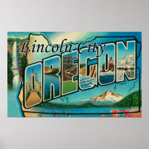 Póster Cidade de Lincoln, Oregon - grandes cenas da letra