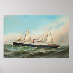Poster Cidade de Macon Steamship Reproduction