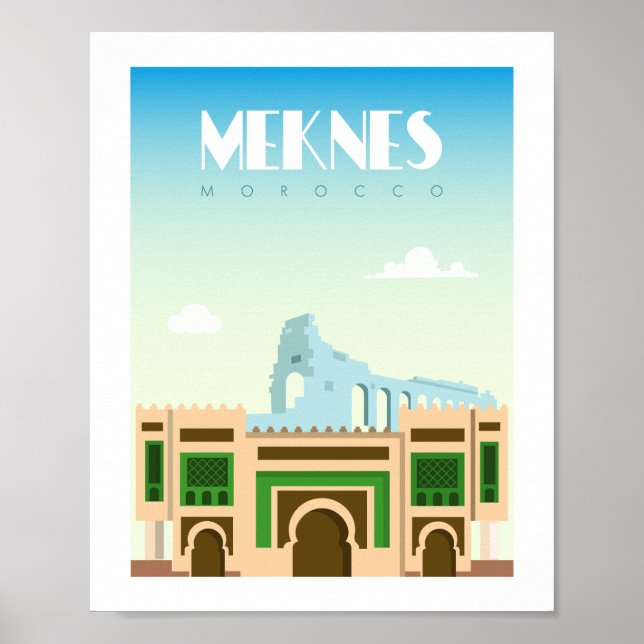 Poster Cidade de Meknes morocco (Frente)