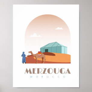 Poster Cidade de Merzouga morocco Skyline