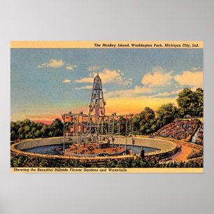 Póster Cidade de Michigan, jardim zoológico do parque de