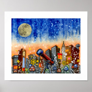 Póster Cidade de Modge - Clocklands - 12 x 10