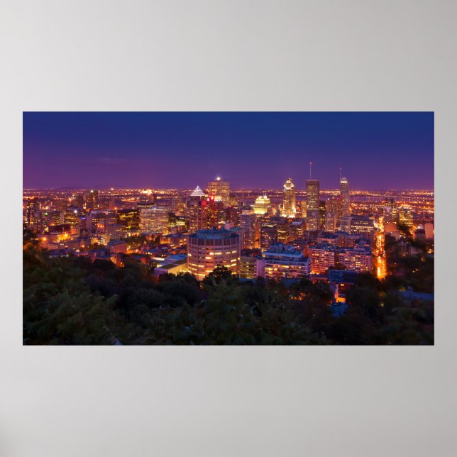 Póster Cidade de Montreal Canadá - Skyline Belvedere Kond (Frente)