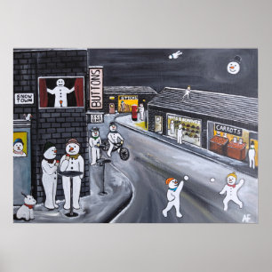 Poster Cidade de Neve Pintura por Alfred Fox