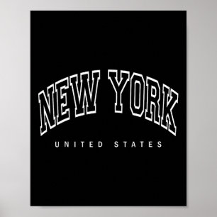 Poster Cidade de Nova York - Estados Unidos - Design Retr
