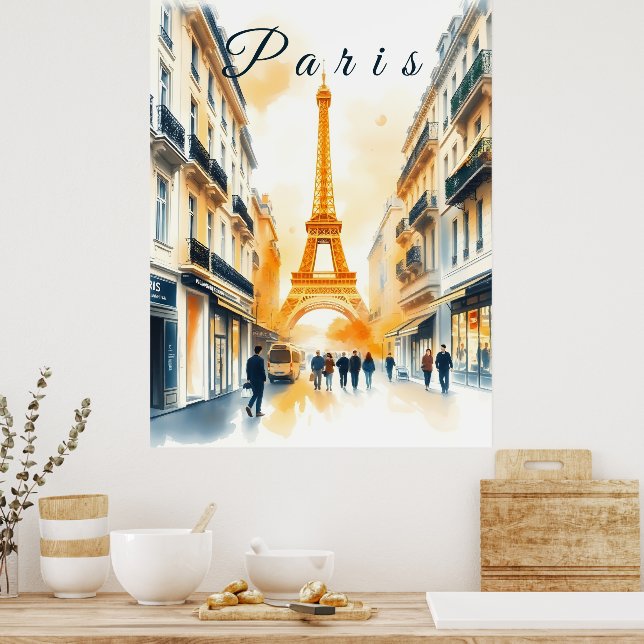 Poster cidade de Paris (Cozinha)