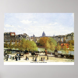 Póster Cidade de Paris por Claude Monet