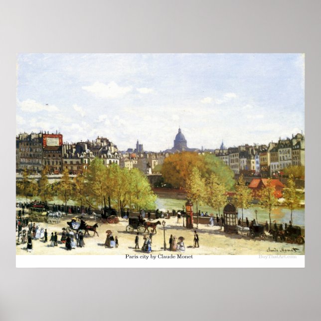 Póster Cidade de Paris por Claude Monet (Frente)