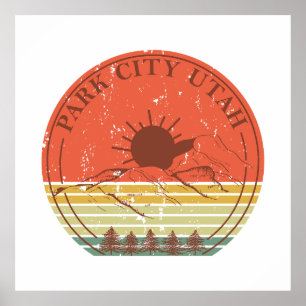 Poster Cidade de Park, Utah, vintage
