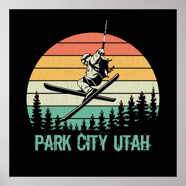 Poster Cidade de Park, Utah, vintage (Frente)