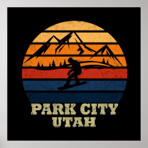 Poster Cidade de Park, Utah, vintage