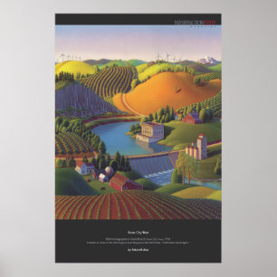Póster Cidade de pedra ocidental pelo pisco de peito