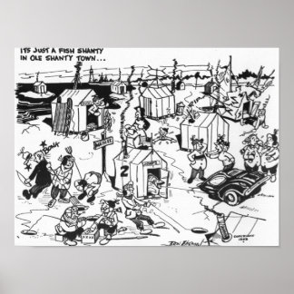 Póster Cidade de pesca de gelo.