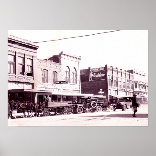 Poster Cidade de Ponca, Oklahoma, por volta de 1930 (Frente)