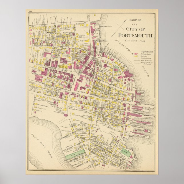 Póster Cidade de Portsmouth 3 (Frente)