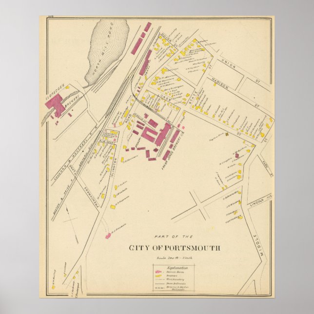 Póster Cidade de Portsmouth 4 (Frente)