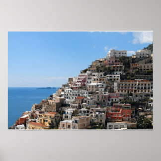 Póster Cidade de Positano, ao lado de Hill, na Costa Amal
