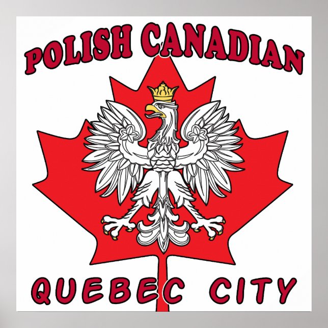 Poster Cidade de Quebec - Folha Polonesa (Frente)