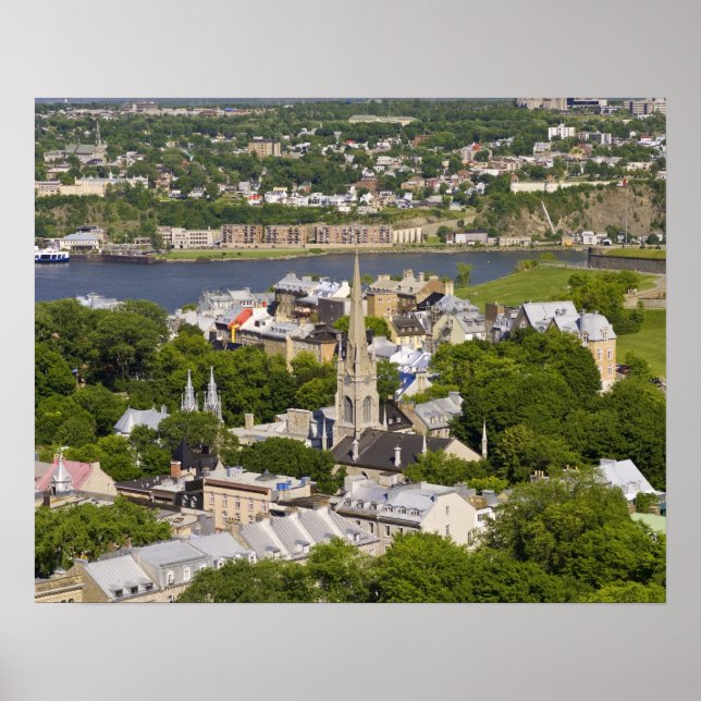 Póster Cidade de Quebec, Quebec, Canadá. Olhando para bai (Frente)