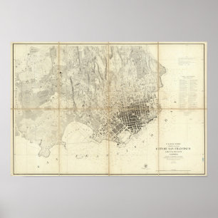 Póster Cidade de San Francisco e de sua vizinhança,