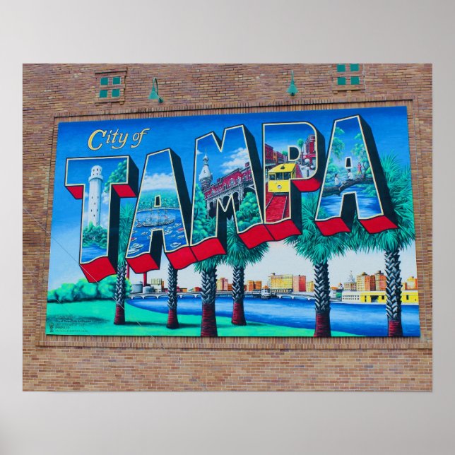 Poster Cidade de Tampa, Flórida (Frente)