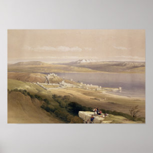 Póster Cidade de Tiberias no mar de Galilee
