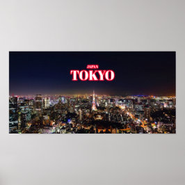 Poster Cidade De Tóquio À Noite - Japão