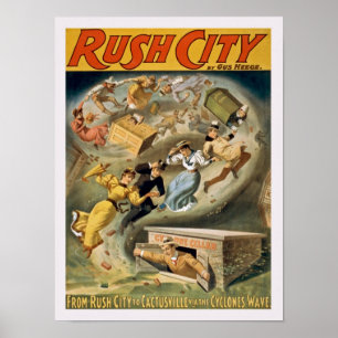 Poster Cidade de Vintage Rush