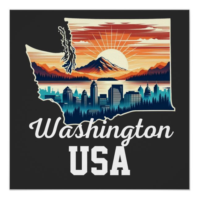 Póster cidade de Washington (Frente)
