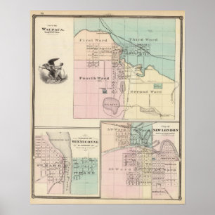 Poster Cidade de Waupaca, Vila de Winneconne