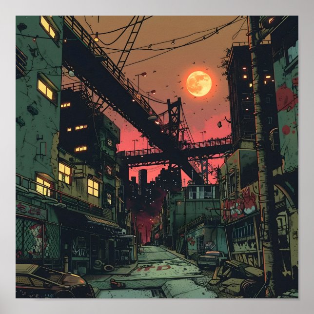 Poster Cidade Dilapidida do Livro (Frente)