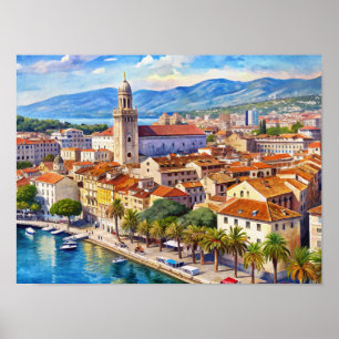 Poster Cidade dividida na Croácia