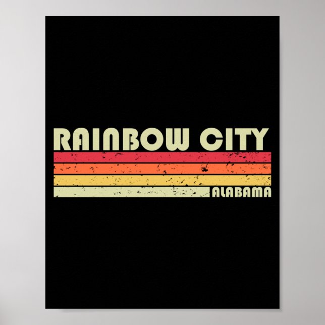Poster Cidade do Arco-íris Al Alabama Presente Engraçado  (Frente)