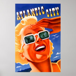 Poster CIDADE DO ATLÂNTICO NJ Nova Turismo de Viagens de 