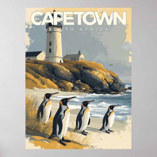 Poster Cidade do Cabo, África do Sul (Frente)