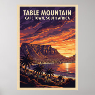 Poster Cidade do Cabo de Montanha mesa - África do Sul V0