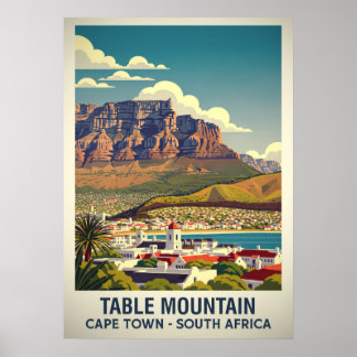 Poster Cidade do Cabo de Montanha mesa - África do Sul V0