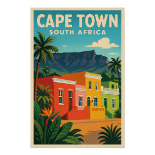 Póster Cidade do Cabo, poster de viagens da África do Sul