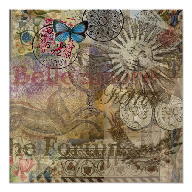 Póster Cidade do Feriado em Roma, Itália, Viagem (Frente)