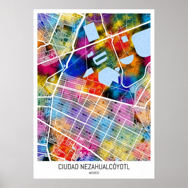 Poster Cidade do México - Ciudad Nezahualcóyotl (Frente)