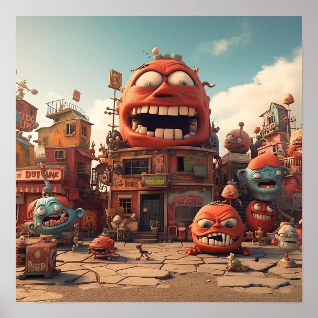 Poster Cidade do Monstro (Frente)