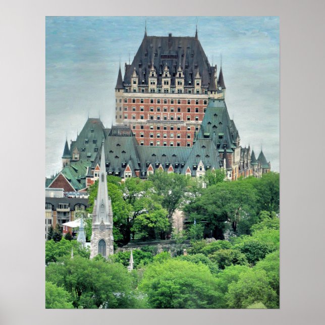 Poster Cidade do Quebec de Chateau Frontenac (Frente)