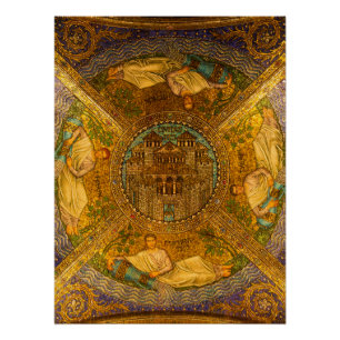 Póster Cidade do teto de catedral bizantino neo do