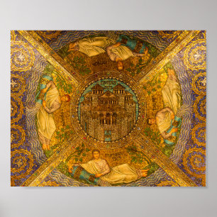 Póster Cidade do teto de catedral bizantino neo do